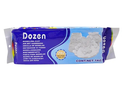 White Dozen Air Dry Modelling Clay 1 Kg