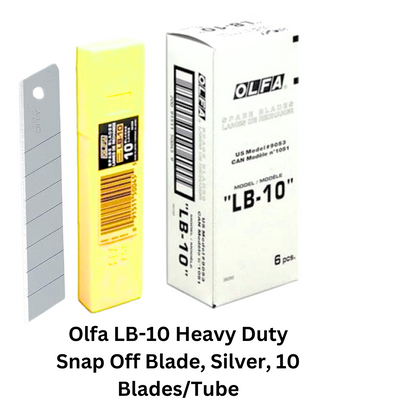 Olfa LB-10 Heavy Duty Snap Off Blade, Silver, 10 Blades/Tube In Qatar