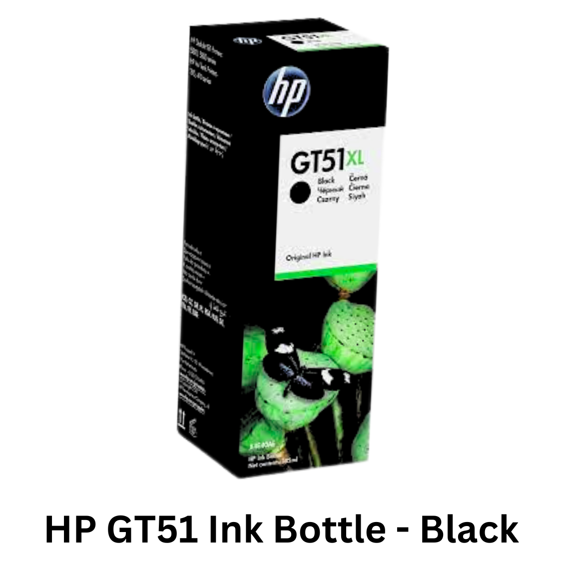 HP GT51 Ink Bottle - Black - Genuine HP ink for reliable and high-quality black prints, designed for consistent performance and durability