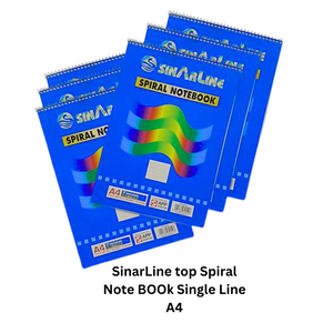Shop SinarLine top Spiral Note BOOk Single Line A4 in qatar