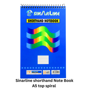 Buy Sinarline shorthand Note Book A5 top spiral in qatar