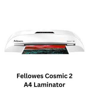  Fellowes Cosmic 2 A4 Laminator - Compact and efficient laminating machine for A4 size documents. Ideal for home, office, or classroom use