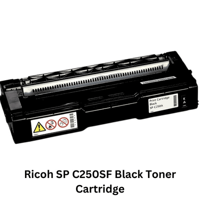 Ricoh SP C250SF Black/Cyan/Yellow/Magenta Toner Cartridge - High-quality toner cartridges designed for Ricoh SP C250SF printers, providing vivid and reliable black, cyan, yellow, and magenta color printing