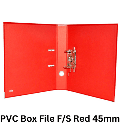 PVC Box File F/S Red 45mm