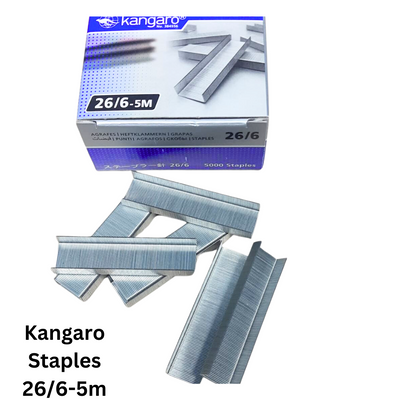 Explore Kangaro Staples 26/6-5m, perfect for stapling documents with ease and efficiency. Available in a pack for your convenience.