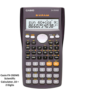 Casio FX-350MS Scientific Calculator with 10 + 2 digits for precise mathematical calculations. Ideal for students and professionals.