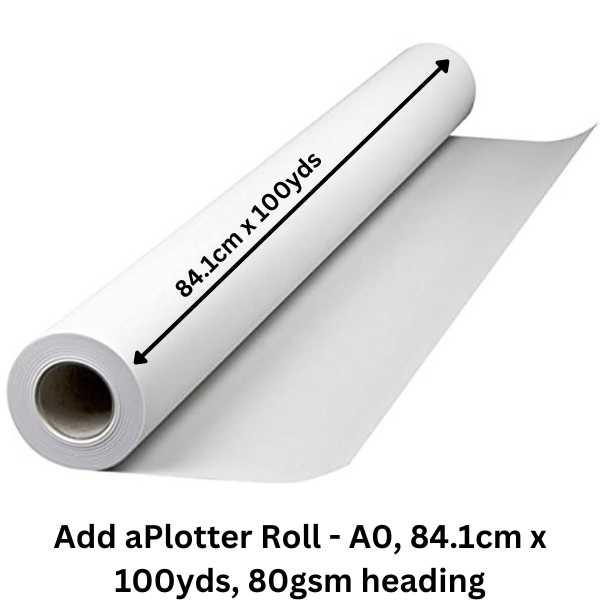 Plotter Roll - A0, 84.1cm x 100yds, 80gsm