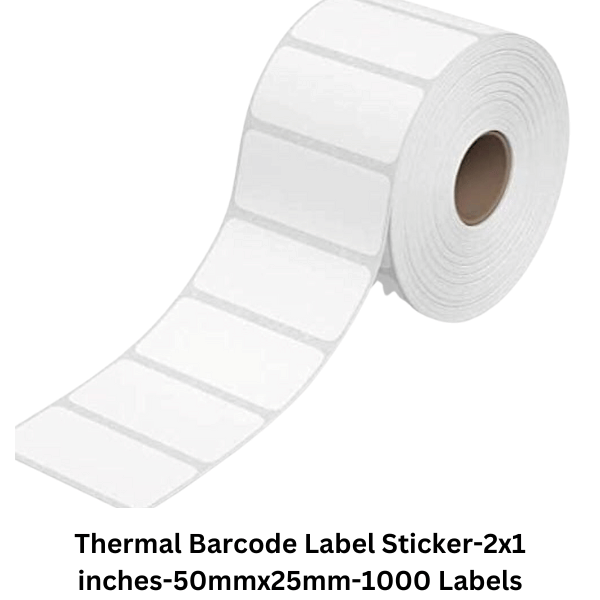 Thermal Barcode Label Sticker-2x1 inches-50mmx25mm-1000 Labels