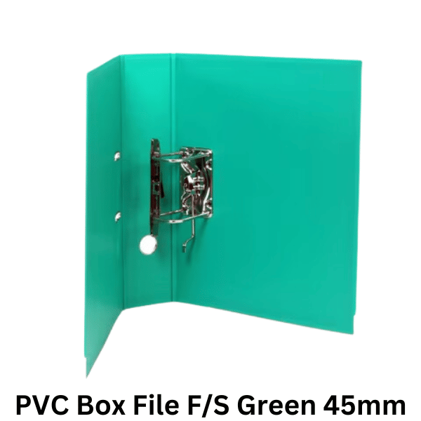 PVC Box File F/S Green 45mm