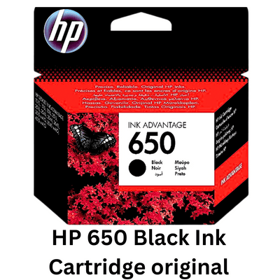 HP 650 Black Ink Cartridge original - YOUTOO TRADING 