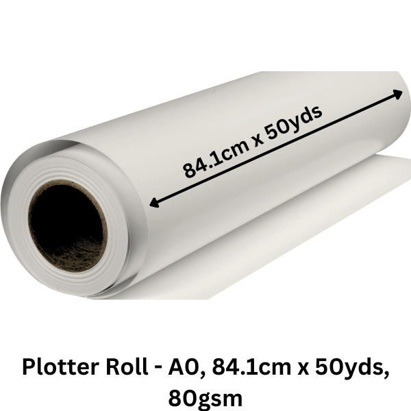 Plotter Roll - A0, 84.1cm x 50yds, 80gsm