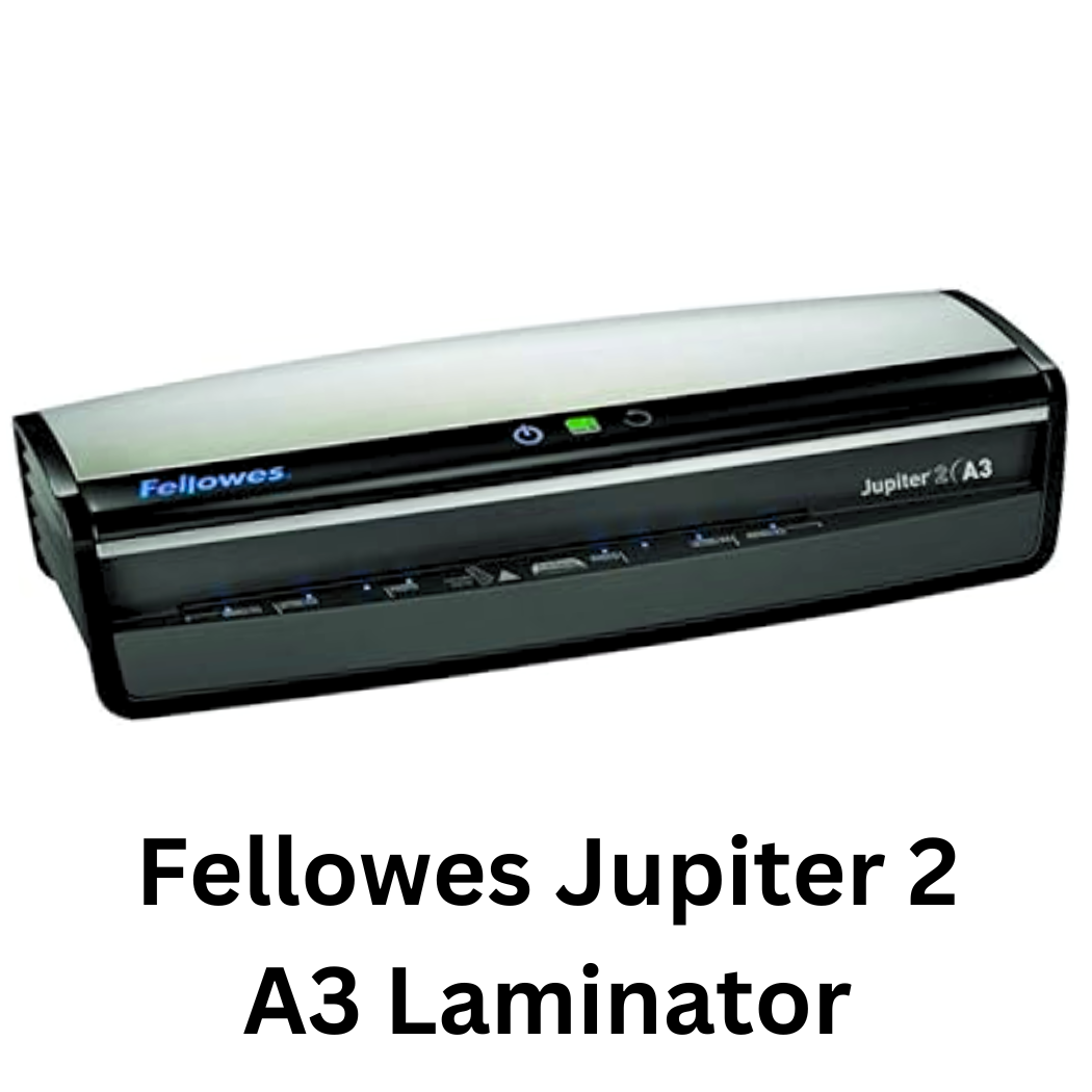 Image of the Fellowes Jupiter 2 A3 Laminator, a professional-grade laminating machine for A3 documents. Experience fast, efficient, and high-quality laminating with advanced technology and user-friendly design.