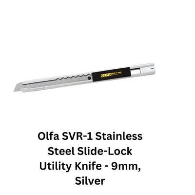 Buy Olfa SVR-1 Stainless Steel Slide-Lock Utility Knife - 9mm,In Qatar