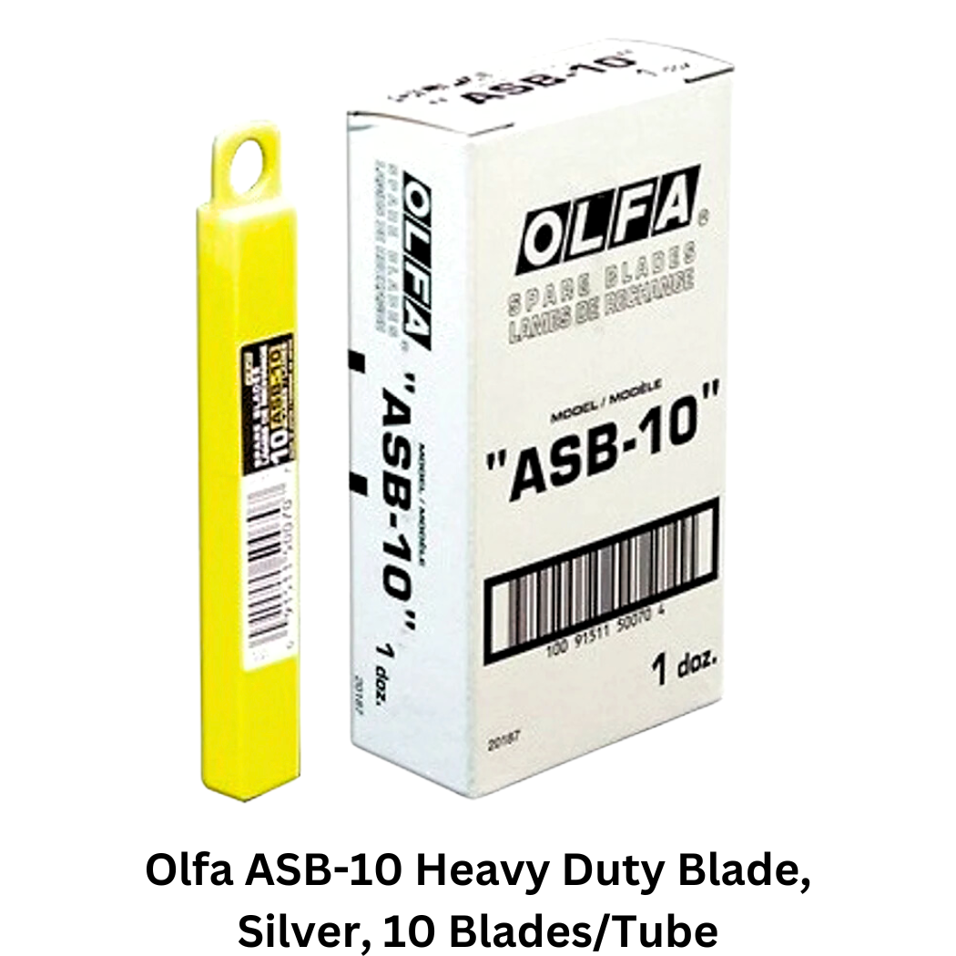 Buy Olfa ASB-10 Heavy Duty Blade, Silver, 10 Blades In Qatar