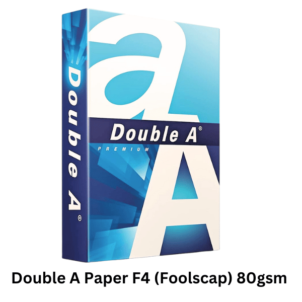 Double A Paper F4 (Foolscap) with 80gsm weight. Suitable for various printing and copying needs in office environments