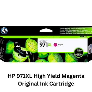 HP 971XL High Yield Cyan/Yellow/Magenta Original Ink Cartridge - Genuine HP ink cartridges providing vibrant colors and reliable performance for professional-quality prints