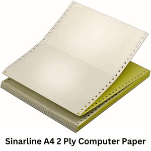 Sinarline A4 2-ply computer paper Sinarline A4 2-ply computer paper offers double-layered sheets for enhanced durability and reliability during printing
