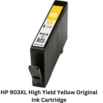 HP 903XL High Yield Yellow Original Ink Cartridge - High-capacity ink cartridge designed for long-lasting yellow color printing, suitable for various printing needs