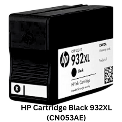 HP Cartridge Black 932XL (CN053AE) - Genuine HP ink cartridge designed to deliver high-quality black prints with consistent performance and reliability for your printing needs