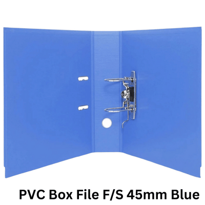 PVC Box File F/S  45mm Blue