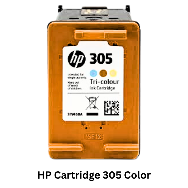 HP Cartridge 305 Color - Original HP ink cartridge providing vibrant and long-lasting color prints, ensuring consistent quality and performance for your printing requirements