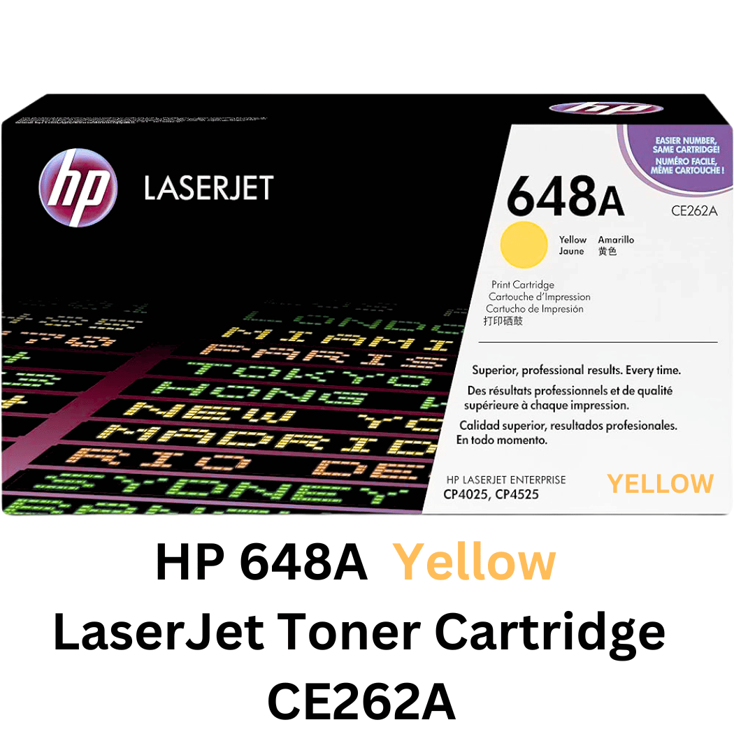 HP 648A Cyan/Yellow/Magenta LaserJet Toner Cartridge CE261A/CE262A/CE263A