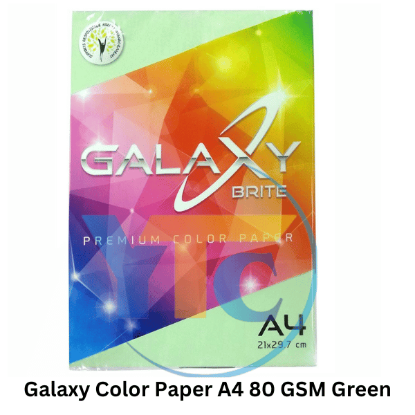 Galaxy Color Paper A4 80 GSM - YOUTOO TRADING  This A4-sized paper features a weight of 80 GSM, making it ideal for various printing and crafting needs.