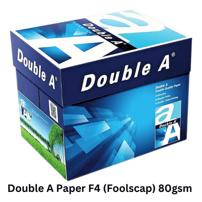 Double A Paper F4 (Foolscap) with 80gsm weight. Suitable for various printing and copying needs in office environments