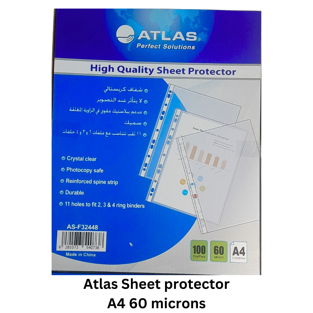 Buy Atlas Sheet protector A4 60 microns in Qatar