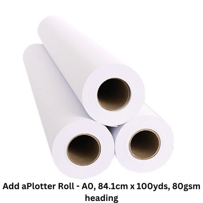 Plotter Roll - A0, 84.1cm x 100yds, 80gsm