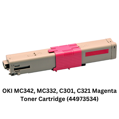 OKI MC342, MC332, C301, C321 Magenta Toner Cartridge (44973534)