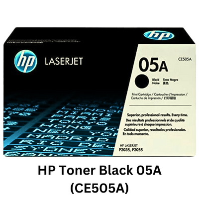HP Toner Black 05A (CE505A) - Dependable black toner cartridge designed for consistent and high-quality printing results.