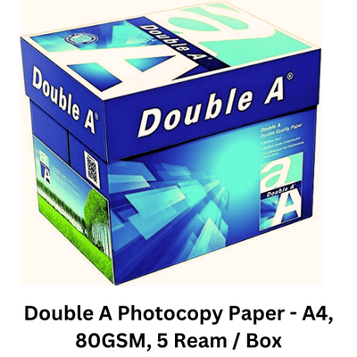 Double A Paper A4, 80 5 Ream / BoxGSM, - YOUTOO TRADING 