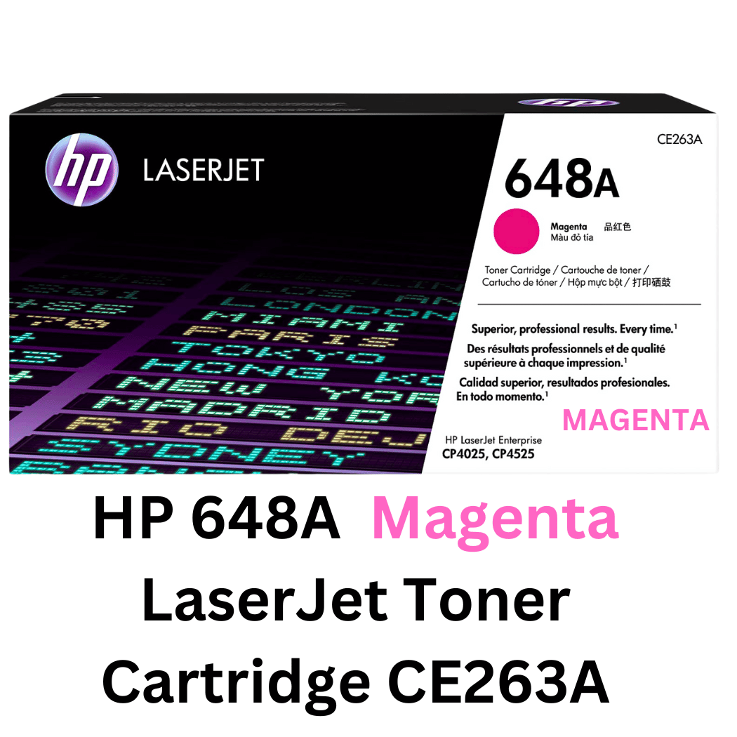 HP 648A Cyan/Yellow/Magenta LaserJet Toner Cartridge CE261A/CE262A/CE263A