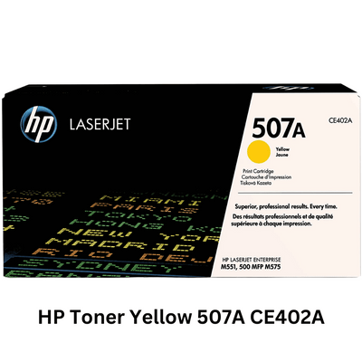 A set of four HP toner cartridges in black, cyan, yellow, and magenta, ideal for producing high-quality prints with sharp and vibrant colors