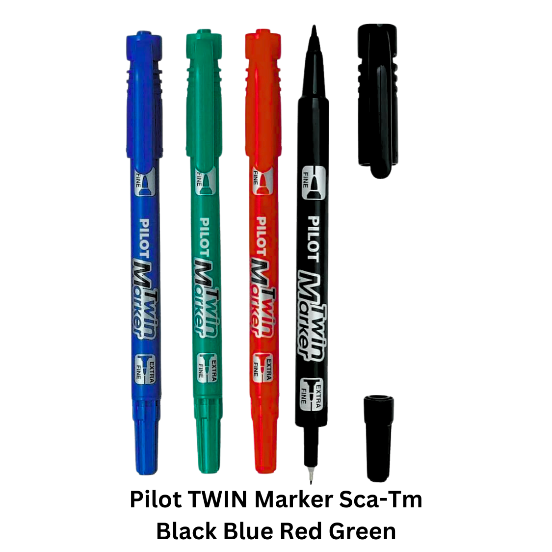 Pilot TWIN Marker Sca-Tm Black Blue Red Green - YOUTOO TRADING 