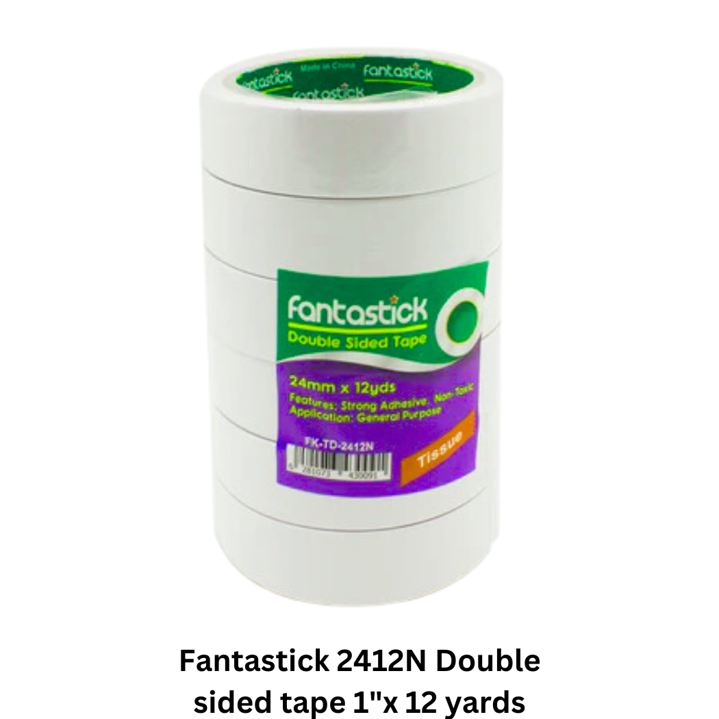 Buy Fantastick 2412N Double sided tape 1"x 12 yards In Qatar