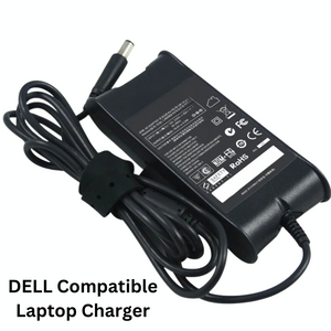 Dell Compatible Laptop Charger - a black charger compatible with Dell laptops, providing reliable power