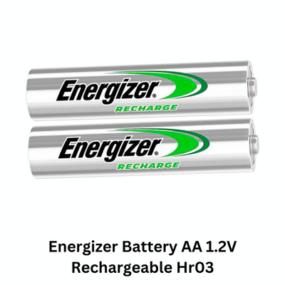 Energizer AA 1.2V Rechargeable Hr03 battery - a standard-size, green rechargeable battery suitable for various electronic devices