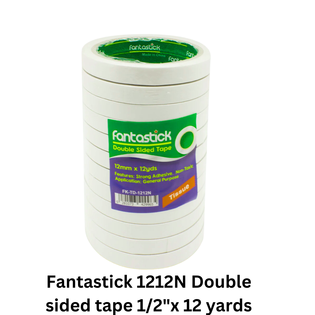 Buy Fantastick 1212N Double sided tape 1/2"x 12 yards In Qatar