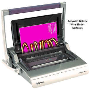Image of the Fellowes Galaxy Wire Binder 5622401, a high-performance wire binding machine ideal for professional document binding tasks, offering efficient wire binding for up to 130 sheets with advanced features and robust construction.