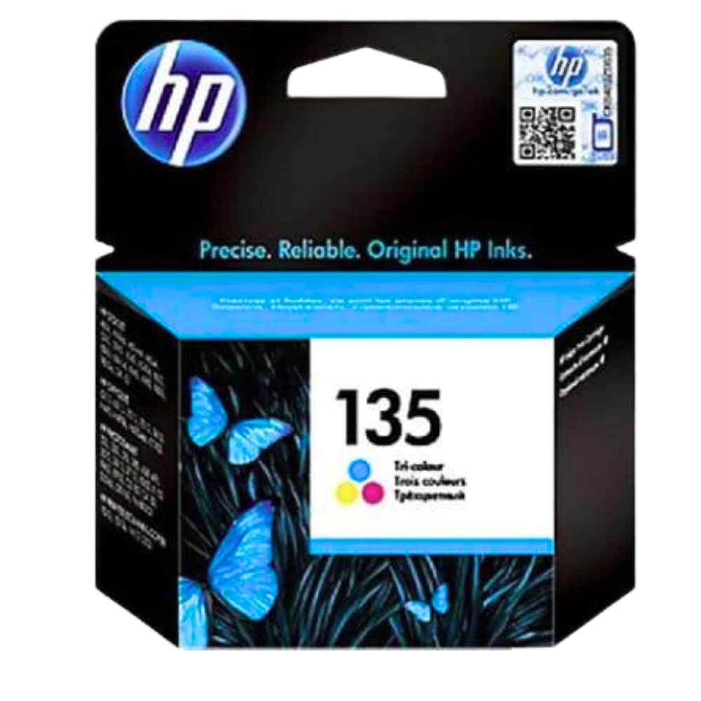 HP 135 Tri-color Original Ink Cartridge, delivering vibrant and consistent color prints for all your documents and projects