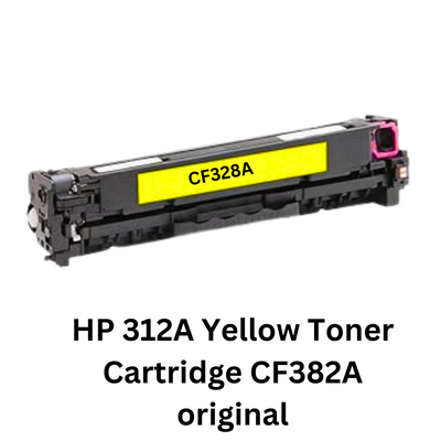 HP 312A Yellow Toner Cartridge CF382A - Original, vibrant yellow hue, compatible with HP Color LaserJet Pro MFP M476 series printers