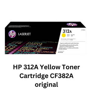 HP 312A Yellow Toner Cartridge CF382A - Original, vibrant yellow hue, compatible with HP Color LaserJet Pro MFP M476 series printers