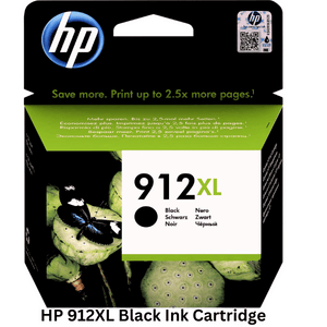 HP 912XL Black Ink Cartridge - Original HP ink cartridge engineered for superior black text and vivid graphics