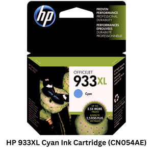 HP 933XL Cyan Ink Cartridge (CN054AE) - Original HP ink cartridge engineered to deliver vibrant cyan colors and consistent, high-quality printing results