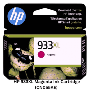 HP 933XL Magenta Ink Cartridge (CN055AE) - Genuine HP ink cartridge designed to produce vivid magenta hues and sharp, professional-quality prints