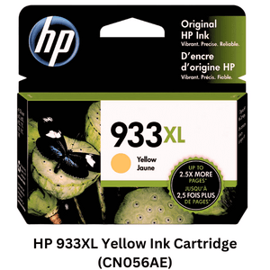 HP 933XL Yellow Ink Cartridge (CN056AE) - Genuine HP ink cartridge delivering vibrant yellow colors and consistent print quality for a variety of printing needs