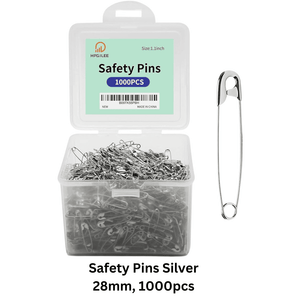 Safety pins, Sewing accessories, Crafting supplies, Household essentials, Silver safety pins