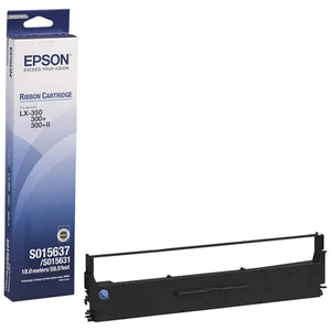EPSON S015637/S015631 Black Ribbon Cartridge for LX-350 and LX-300 - YOUTOO TRADING 